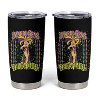 Funny Mardi Gras Throw Girl Tumbler Cup New Orleans Carnival Beads