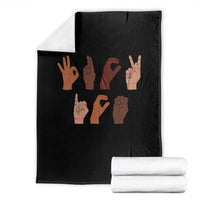 Funny Fuck Hand Sign Language Anti Deportation Throw Blanket Chinga La Migra