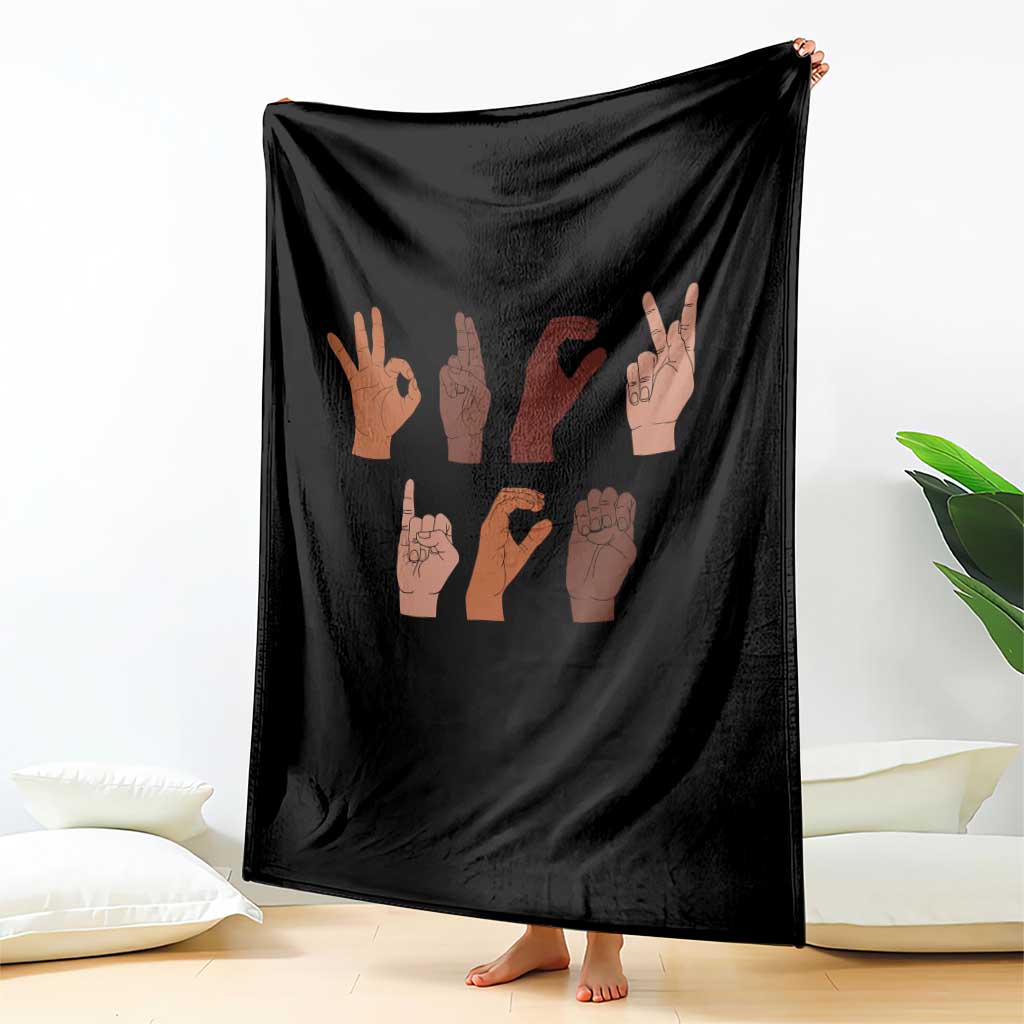 Funny Fuck Hand Sign Language Anti Deportation Throw Blanket Chinga La Migra
