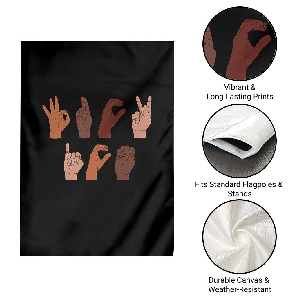 Funny Fuck Hand Sign Language Anti Deportation Garden Flag Chinga La Migra