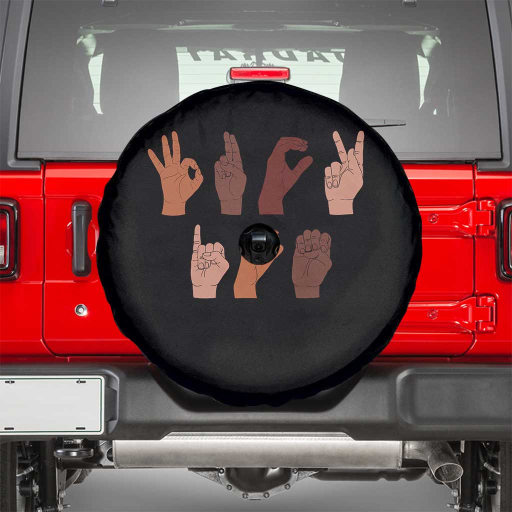 Funny Fuck Hand Sign Language Anti Deportation Spare Tire Cover Chinga La Migra