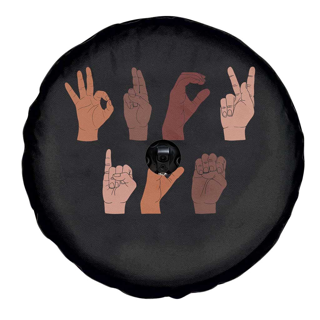 Funny Fuck Hand Sign Language Anti Deportation Spare Tire Cover Chinga La Migra