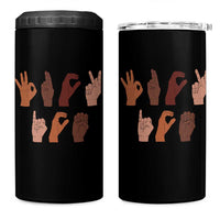 Funny Fuck Hand Sign Language Anti Deportation 4 in 1 Can Cooler Tumbler Chinga La Migra