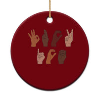 Funny Fuck Hand Sign Language Anti Deportation Ceramic Ornament Chinga La Migra