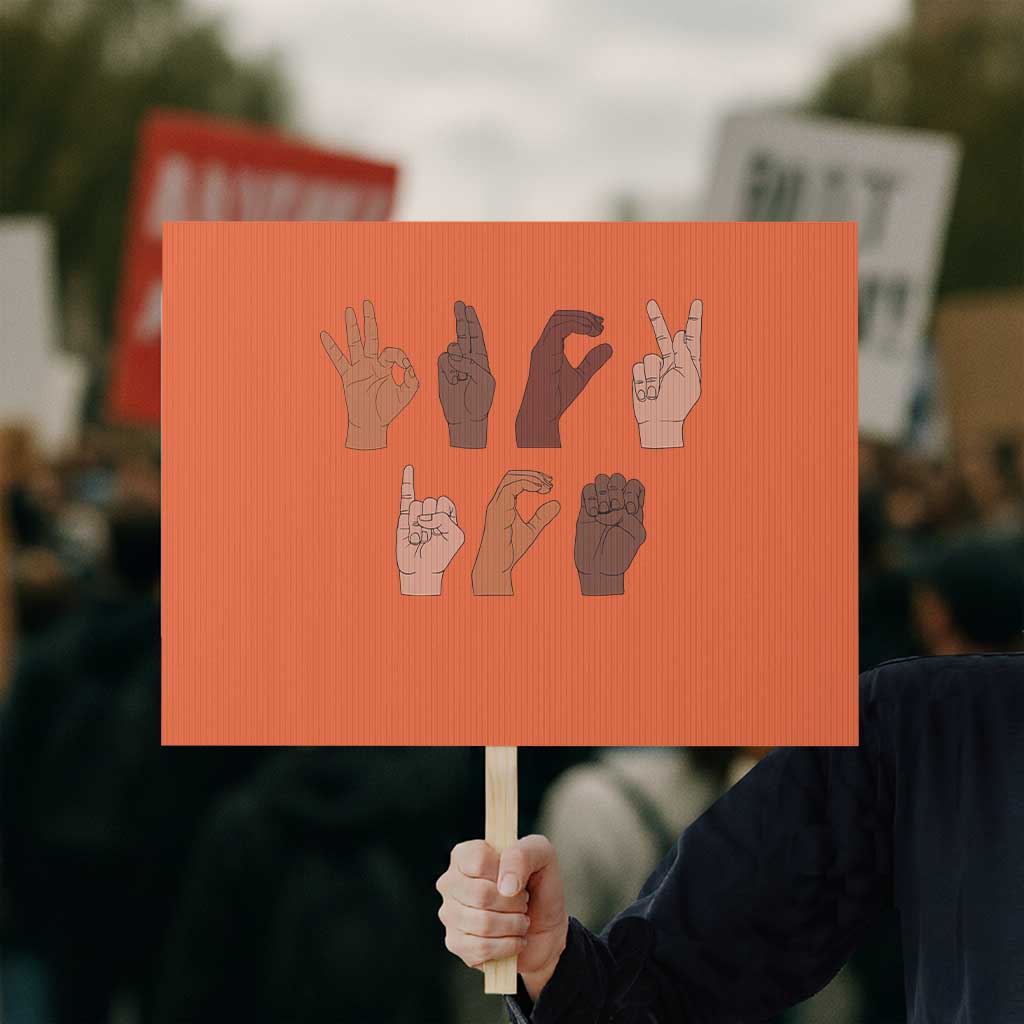Funny Fuck Hand Sign Language Anti Deportation Protest Sign Chinga La Migra