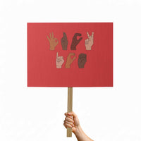 Funny Fuck Hand Sign Language Anti Deportation Protest Sign Chinga La Migra