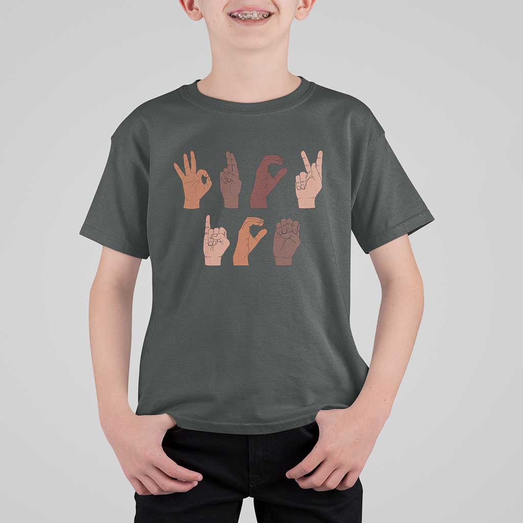 Funny Fuck Hand Sign Language Anti Deportation T Shirt For Kid Chinga La Migra