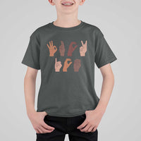 Funny Fuck Hand Sign Language Anti Deportation T Shirt For Kid Chinga La Migra