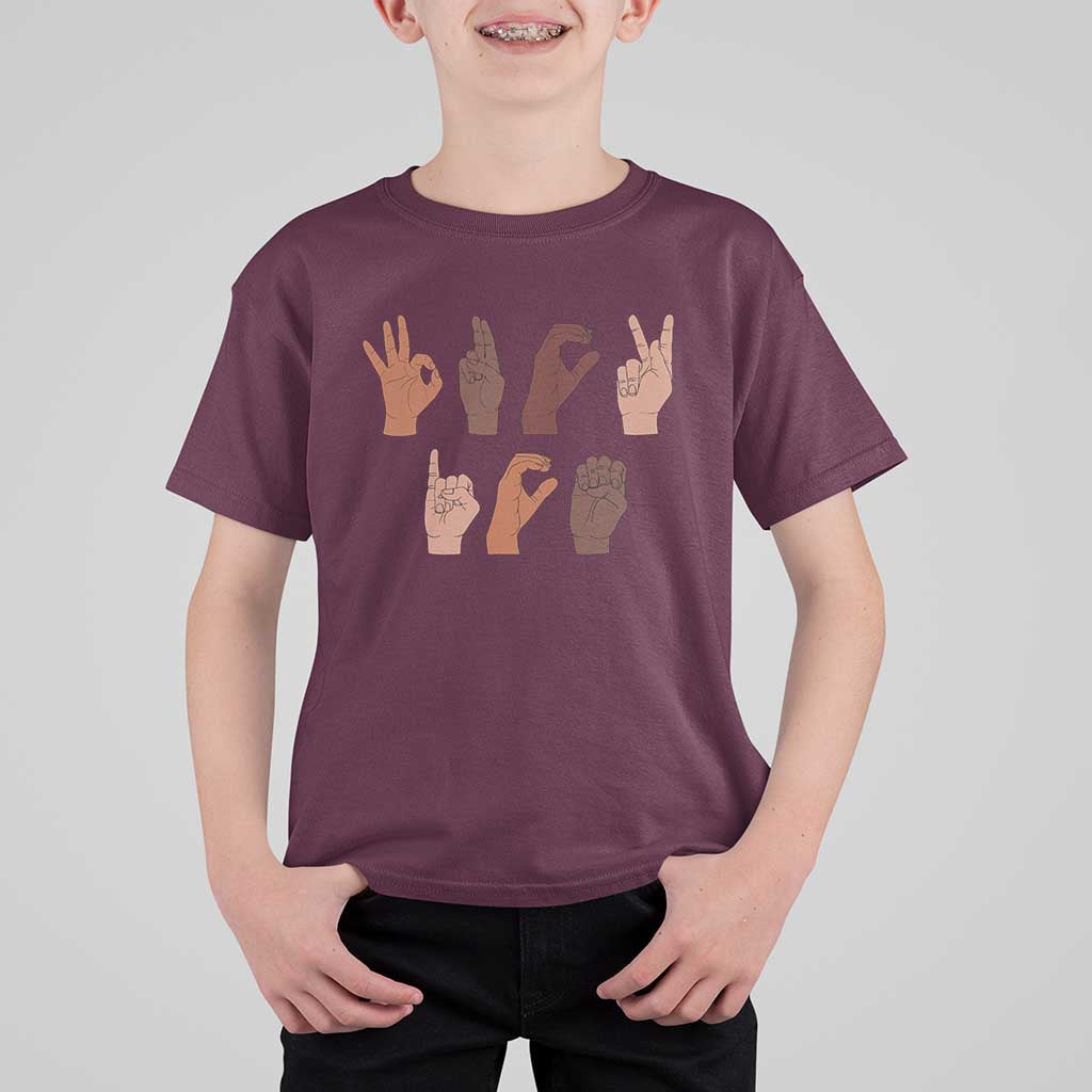 Funny Fuck Hand Sign Language Anti Deportation T Shirt For Kid Chinga La Migra