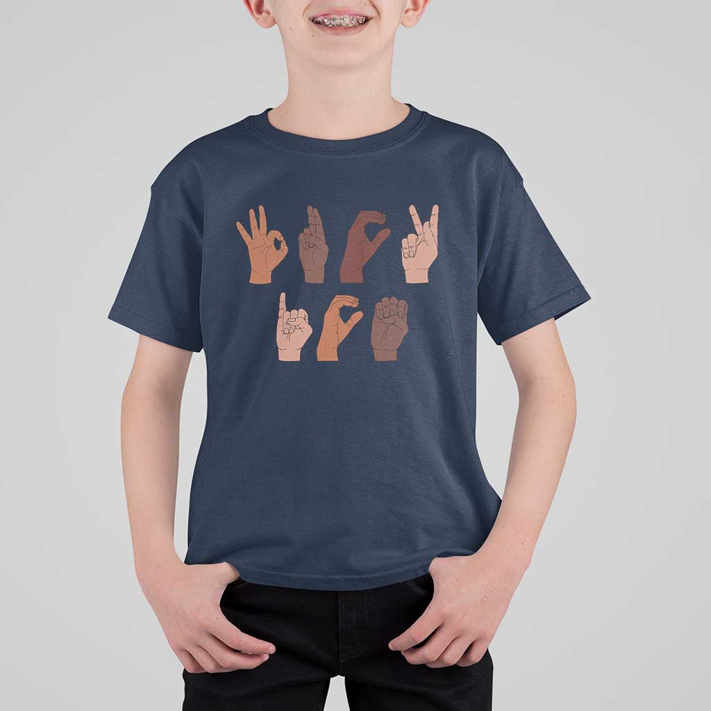 Funny Fuck Hand Sign Language Anti Deportation T Shirt For Kid Chinga La Migra