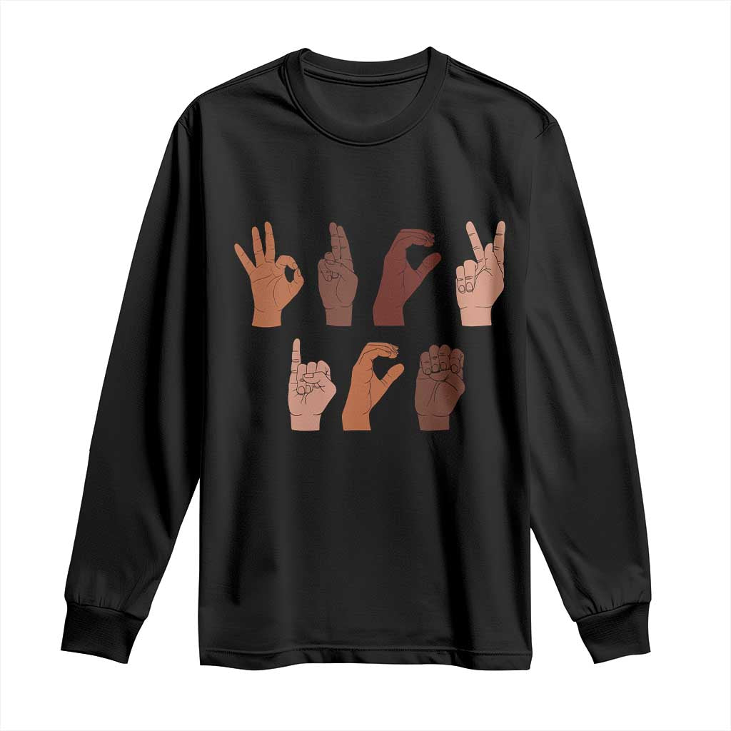 Funny Fuck Hand Sign Language Anti Deportation Long Sleeve Shirt Chinga La Migra
