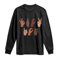 Funny Fuck Hand Sign Language Anti Deportation Long Sleeve Shirt Chinga La Migra