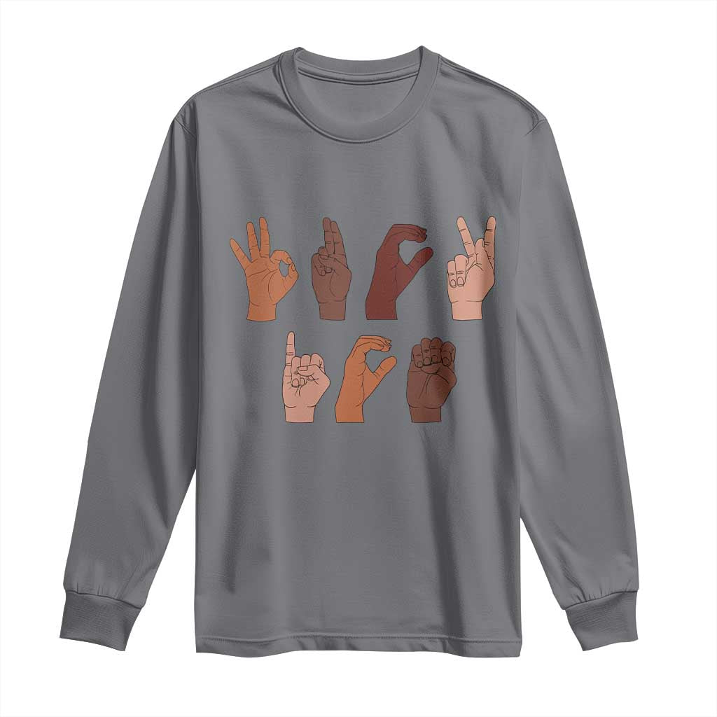 Funny Fuck Hand Sign Language Anti Deportation Long Sleeve Shirt Chinga La Migra