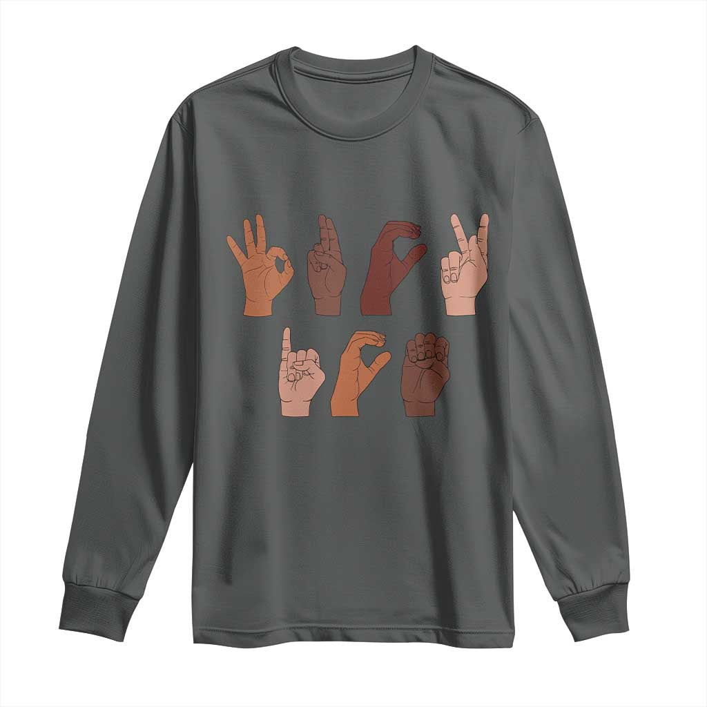 Funny Fuck Hand Sign Language Anti Deportation Long Sleeve Shirt Chinga La Migra