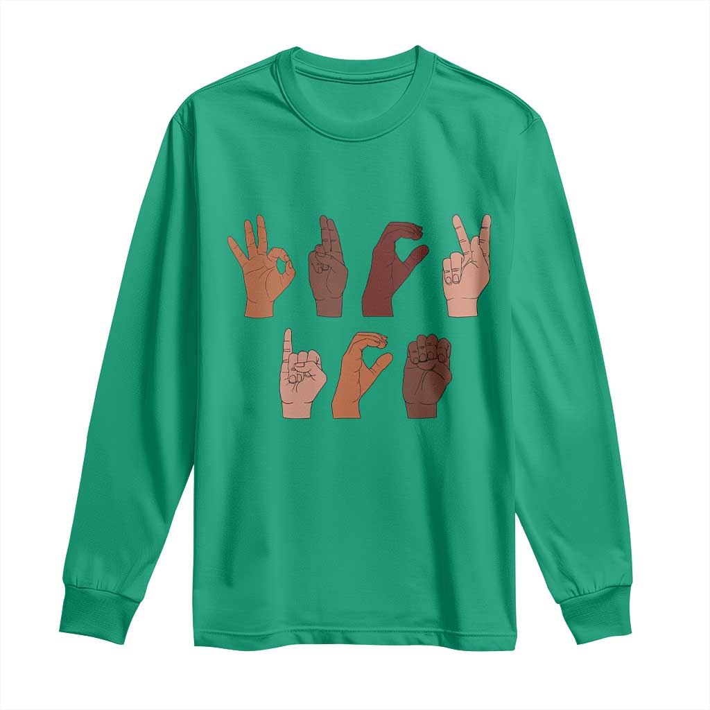 Funny Fuck Hand Sign Language Anti Deportation Long Sleeve Shirt Chinga La Migra