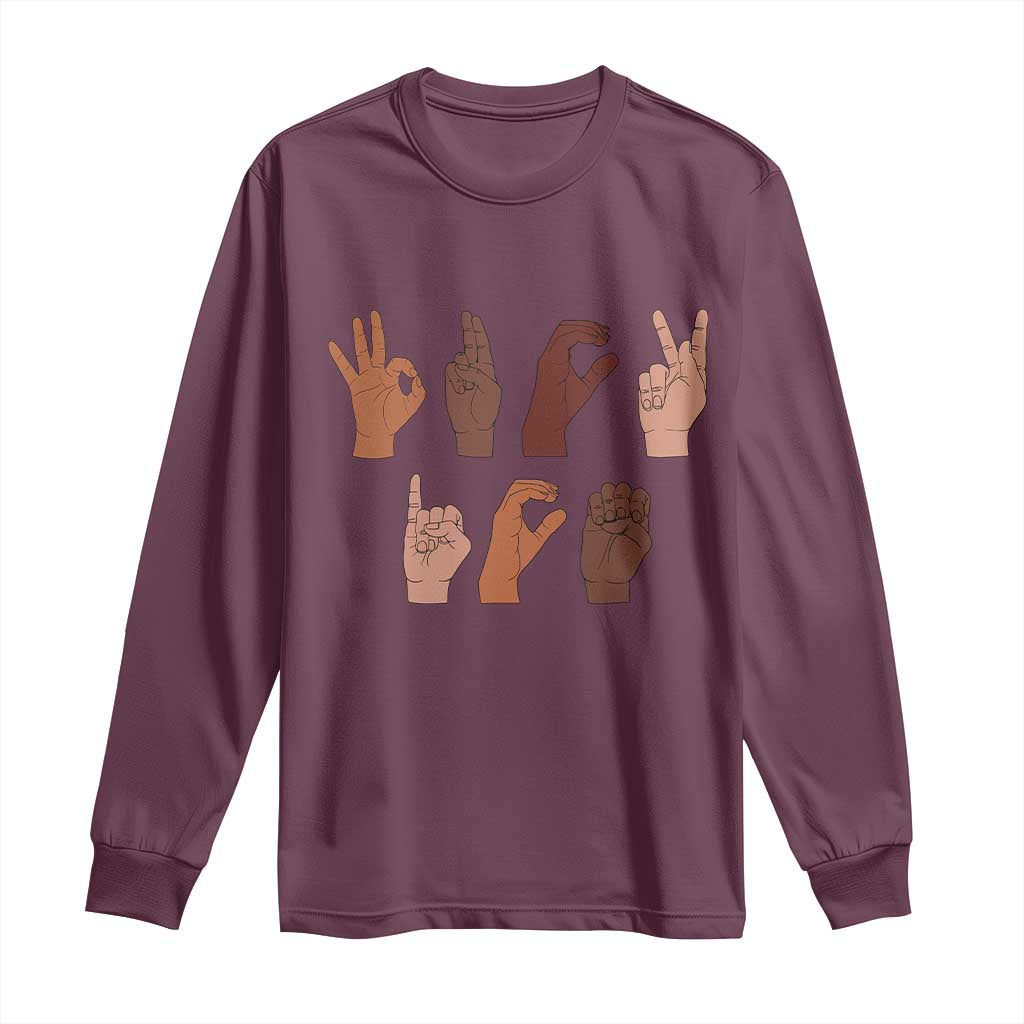 Funny Fuck Hand Sign Language Anti Deportation Long Sleeve Shirt Chinga La Migra