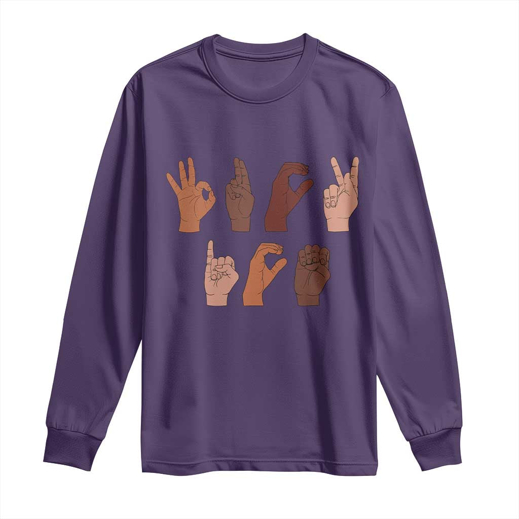 Funny Fuck Hand Sign Language Anti Deportation Long Sleeve Shirt Chinga La Migra
