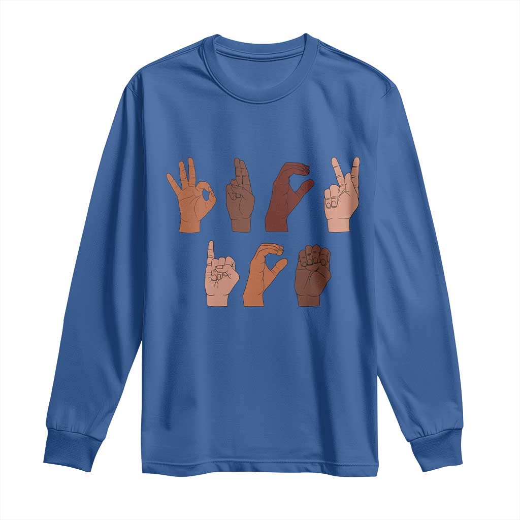 Funny Fuck Hand Sign Language Anti Deportation Long Sleeve Shirt Chinga La Migra