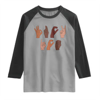 Funny Fuck Hand Sign Language Anti Deportation Raglan Shirt Chinga La Migra