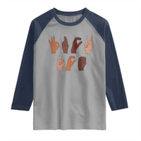 Funny Fuck Hand Sign Language Anti Deportation Raglan Shirt Chinga La Migra