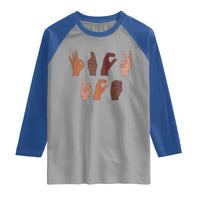 Funny Fuck Hand Sign Language Anti Deportation Raglan Shirt Chinga La Migra