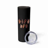 Funny Fuck Hand Sign Language Anti Deportation Skinny Tumbler Chinga La Migra