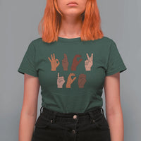 Funny Fuck Hand Sign Language Anti Deportation T Shirt For Women Chinga La Migra