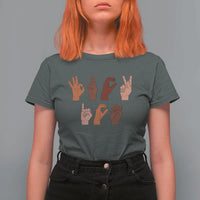 Funny Fuck Hand Sign Language Anti Deportation T Shirt For Women Chinga La Migra