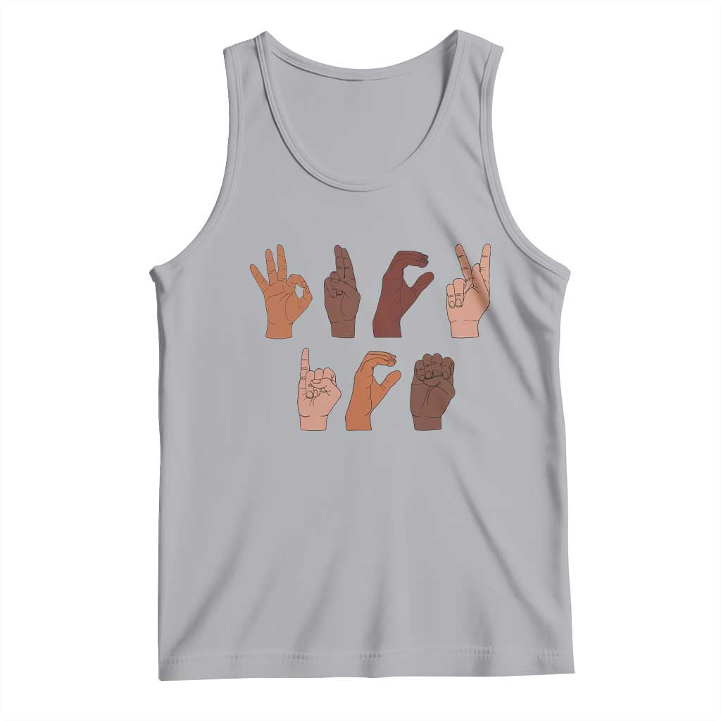 Funny Fuck Hand Sign Language Anti Deportation Tank Top Chinga La Migra