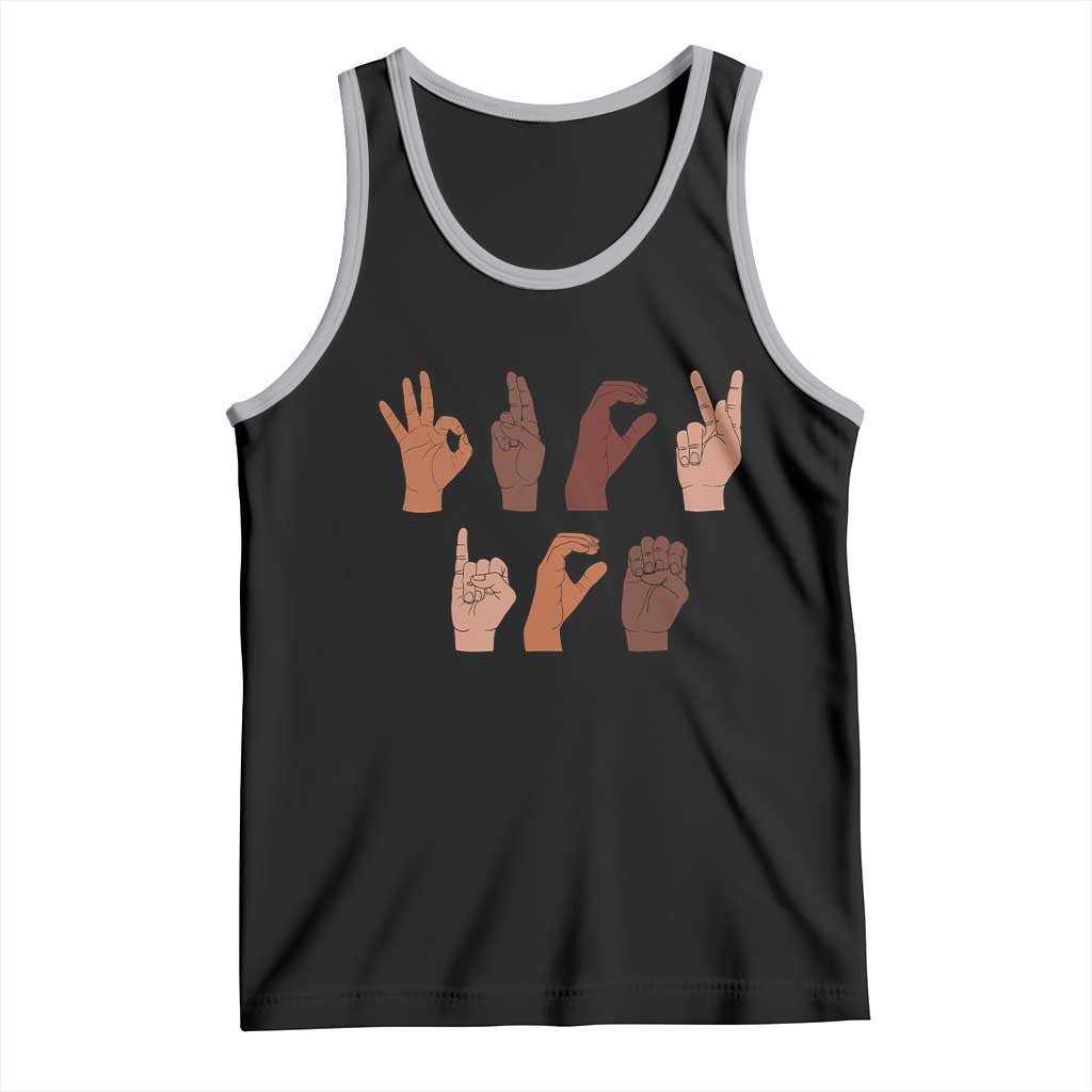 Funny Fuck Hand Sign Language Anti Deportation Tank Top Chinga La Migra
