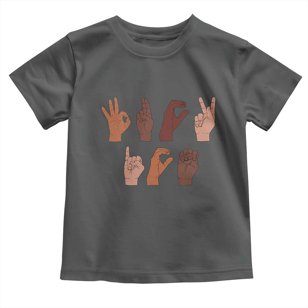 Funny Fuck Hand Sign Language Anti Deportation Toddler T Shirt Chinga La Migra