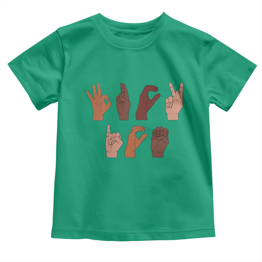 Funny Fuck Hand Sign Language Anti Deportation Toddler T Shirt Chinga La Migra