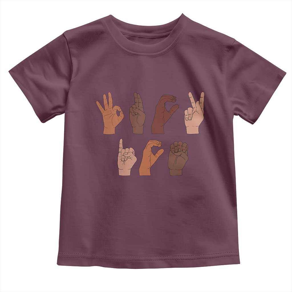 Funny Fuck Hand Sign Language Anti Deportation Toddler T Shirt Chinga La Migra