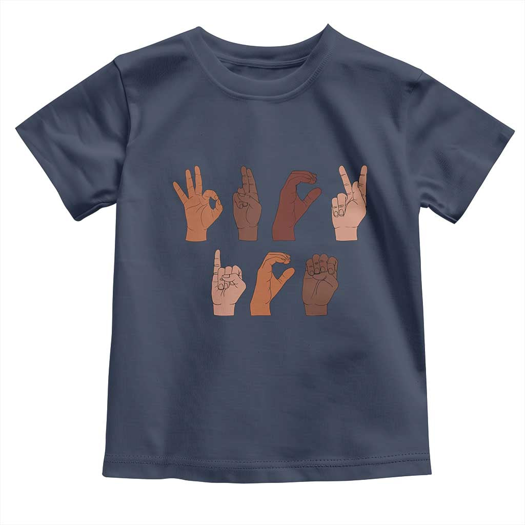 Funny Fuck Hand Sign Language Anti Deportation Toddler T Shirt Chinga La Migra