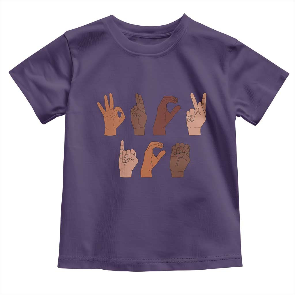 Funny Fuck Hand Sign Language Anti Deportation Toddler T Shirt Chinga La Migra
