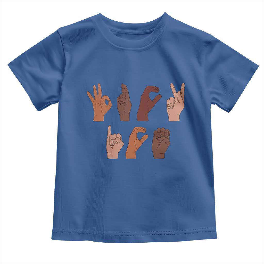 Funny Fuck Hand Sign Language Anti Deportation Toddler T Shirt Chinga La Migra