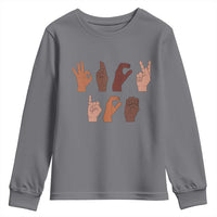 Funny Fuck Hand Sign Language Anti Deportation Youth Sweatshirt Chinga La Migra