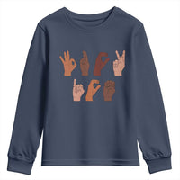 Funny Fuck Hand Sign Language Anti Deportation Youth Sweatshirt Chinga La Migra