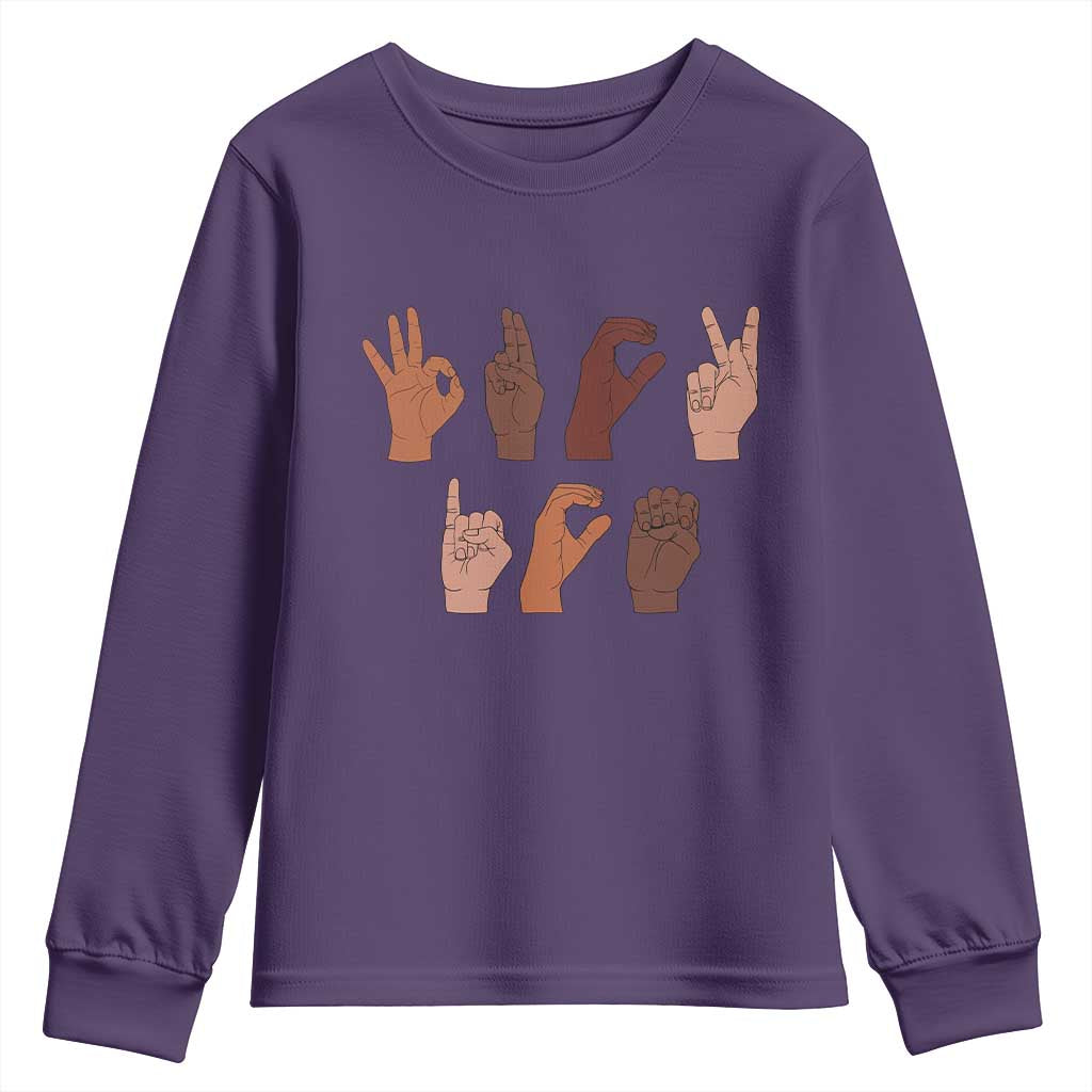 Funny Fuck Hand Sign Language Anti Deportation Youth Sweatshirt Chinga La Migra