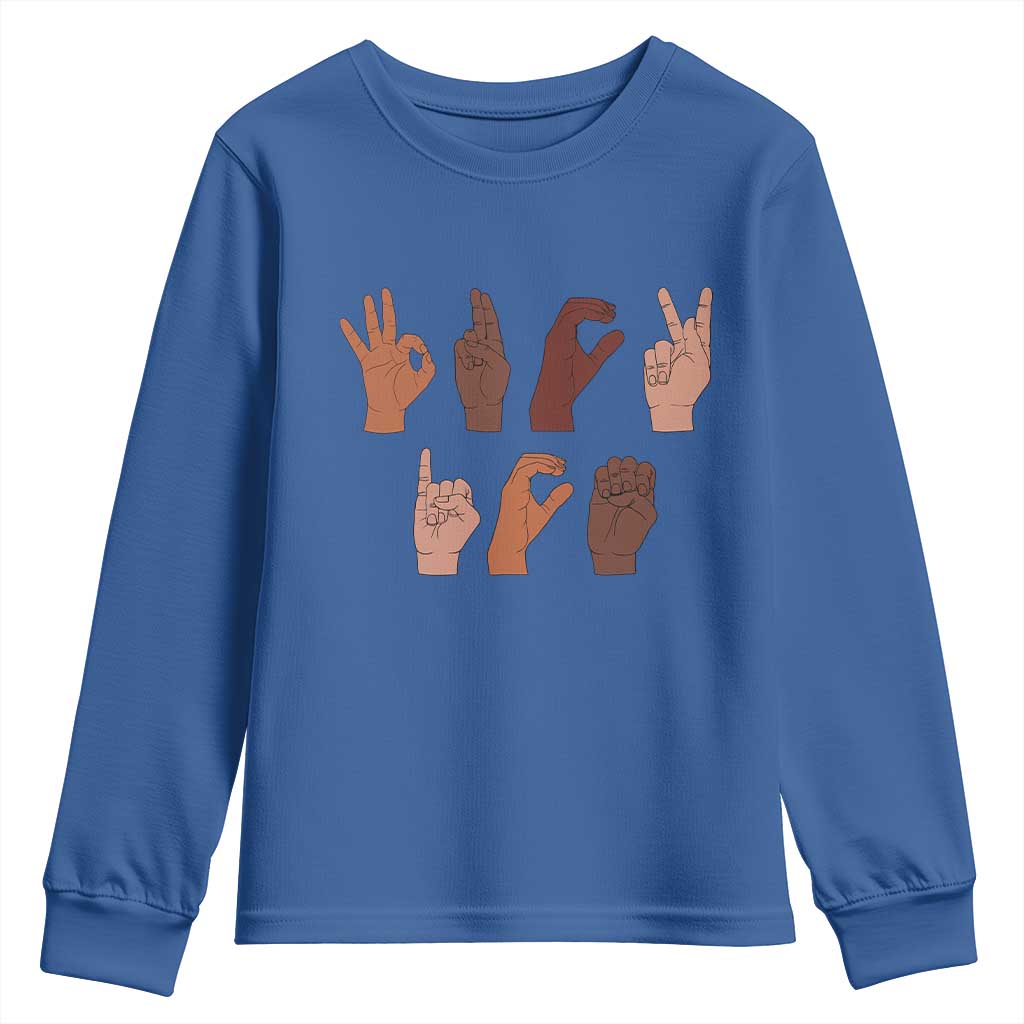 Funny Fuck Hand Sign Language Anti Deportation Youth Sweatshirt Chinga La Migra