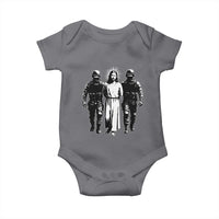 Jesus Arrested Parody Baby Onesie Funny Immigrant Rights Political Protest