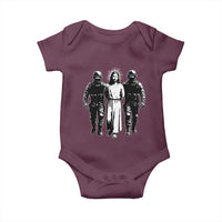 Jesus Arrested Parody Baby Onesie Funny Immigrant Rights Political Protest