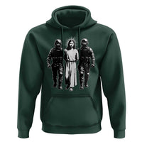 Jesus Arrested Parody Hoodie Funny Immigrant Rights Political Protest