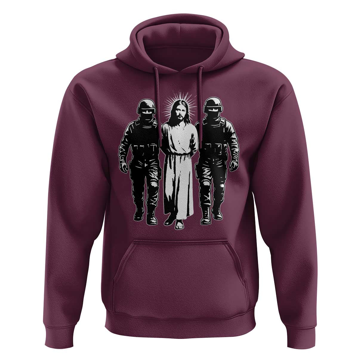Jesus Arrested Parody Hoodie Funny Immigrant Rights Political Protest
