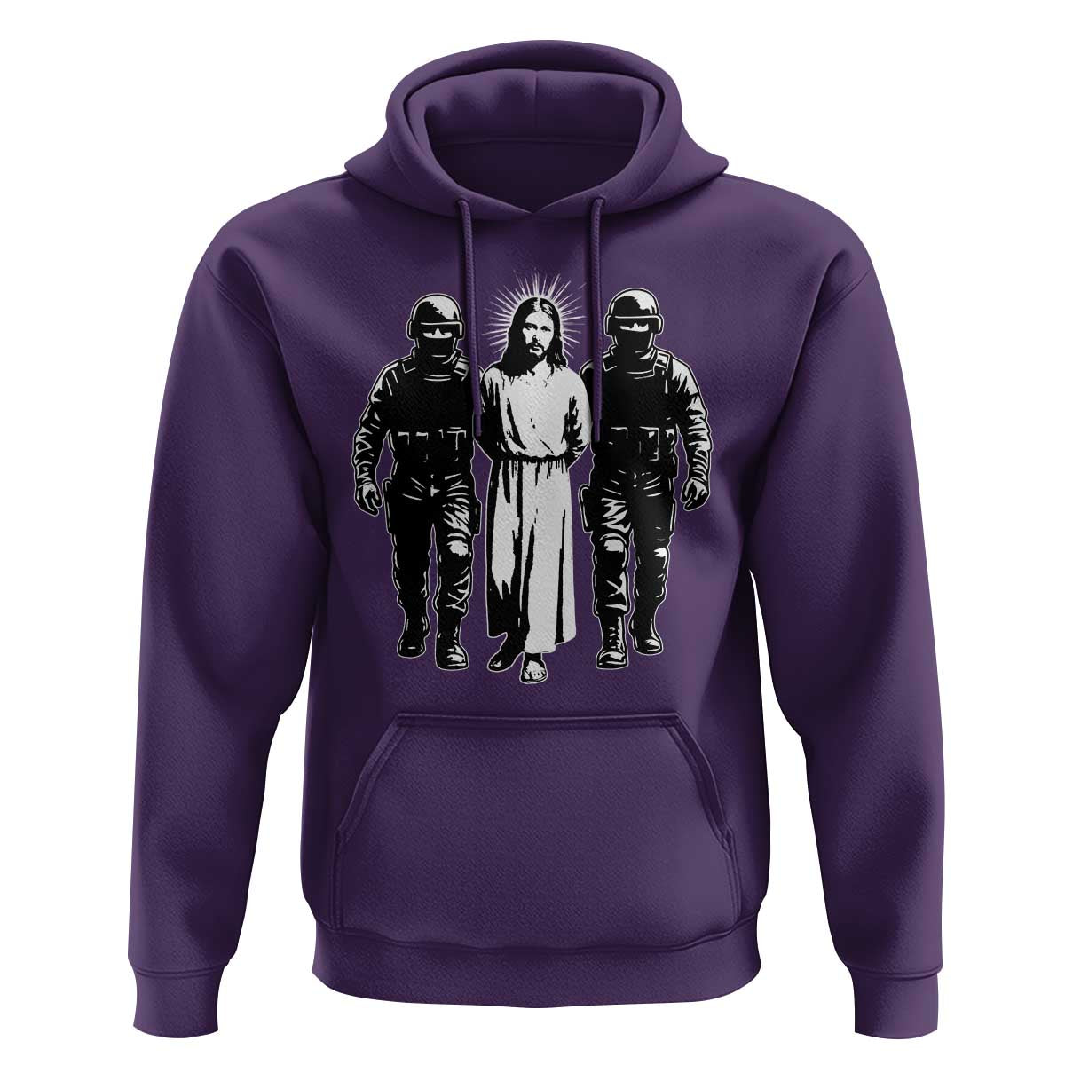 Jesus Arrested Parody Hoodie Funny Immigrant Rights Political Protest
