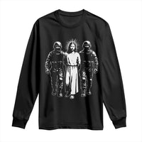 Jesus Arrested Parody Long Sleeve Shirt Funny Immigrant Rights Political Protest