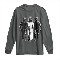 Jesus Arrested Parody Long Sleeve Shirt Funny Immigrant Rights Political Protest