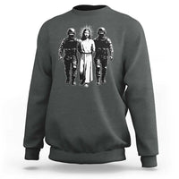 Jesus Arrested Parody Sweatshirt Funny Immigrant Rights Political Protest