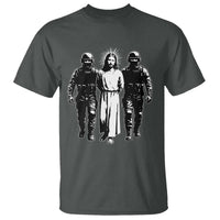 Jesus Arrested Parody T Shirt Funny Immigrant Rights Political Protest