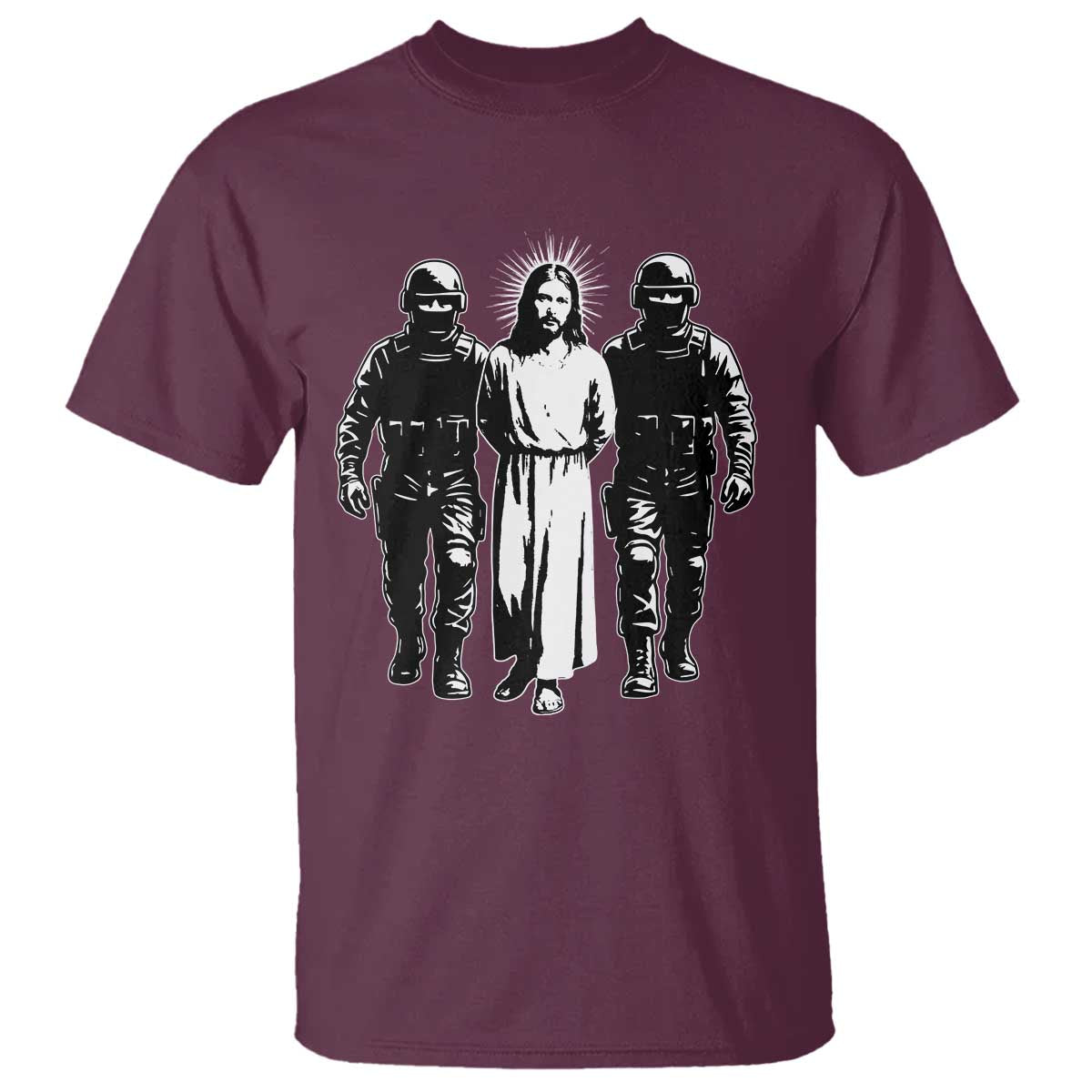 Jesus Arrested Parody T Shirt Funny Immigrant Rights Political Protest